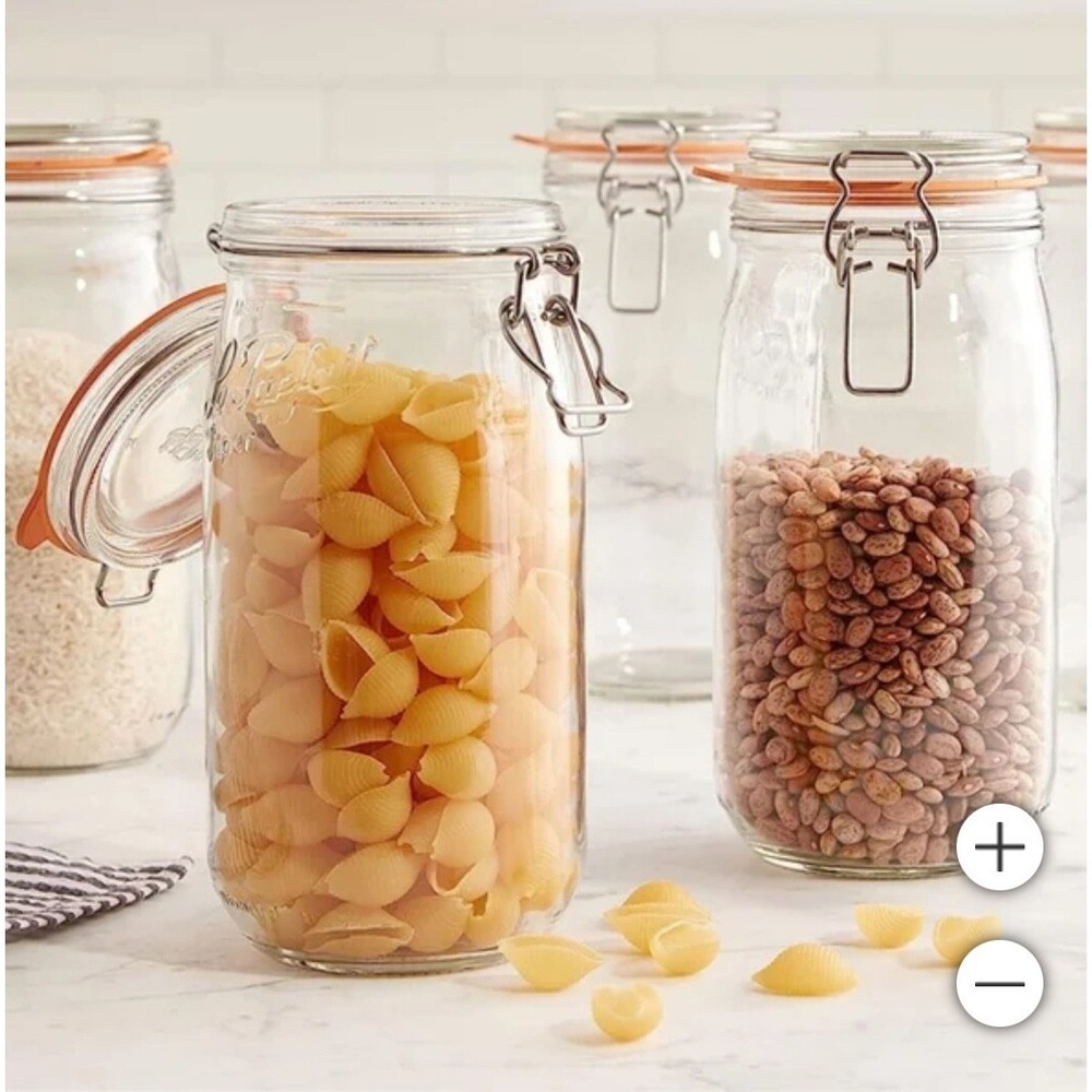 NEW Le Parfait Super Canning Storage Jars With Lid Set of 4 Made in France - Picture 4 of 6